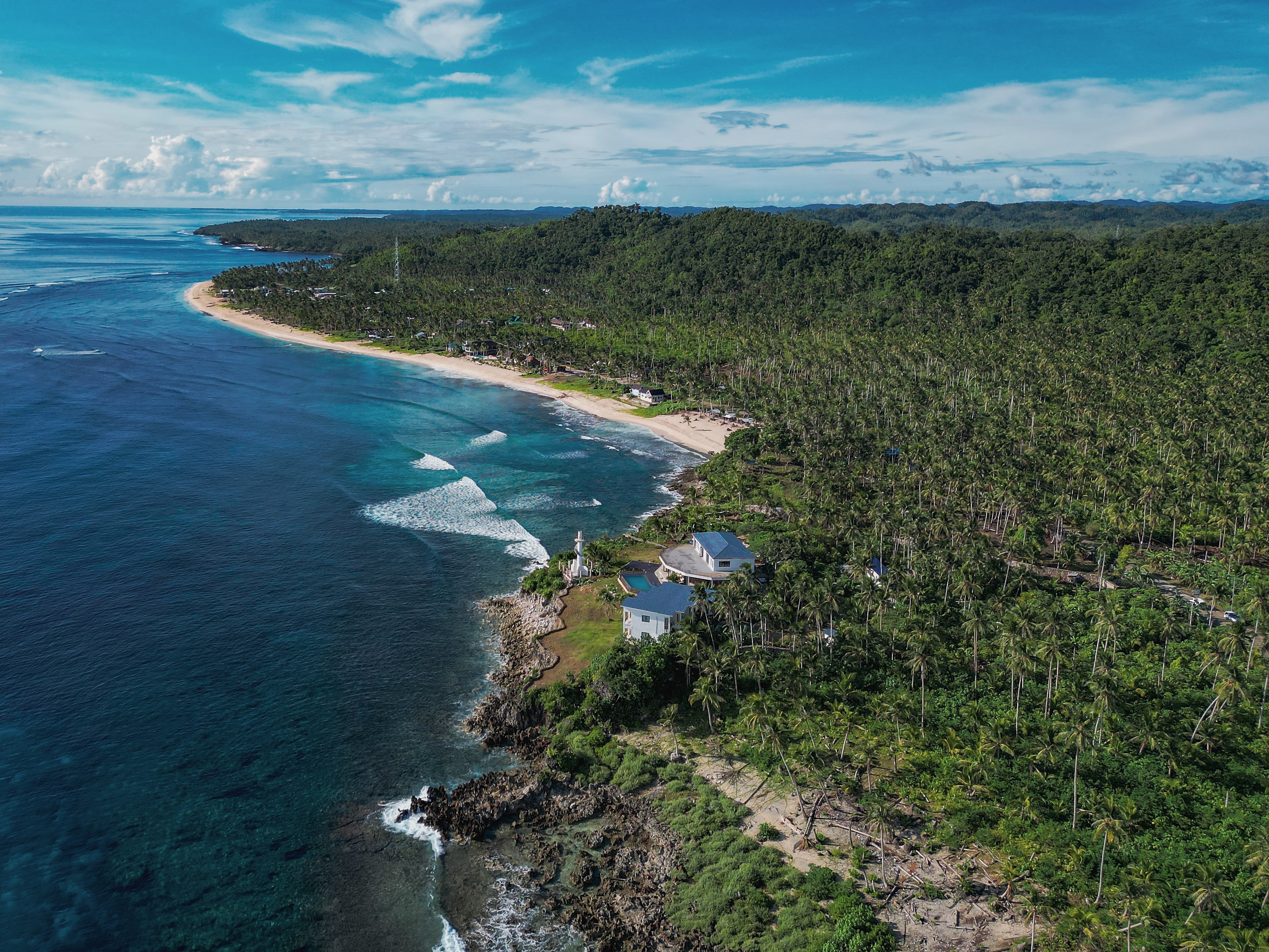 Aerial view of Pacifico coastline and Trogon’s Perch